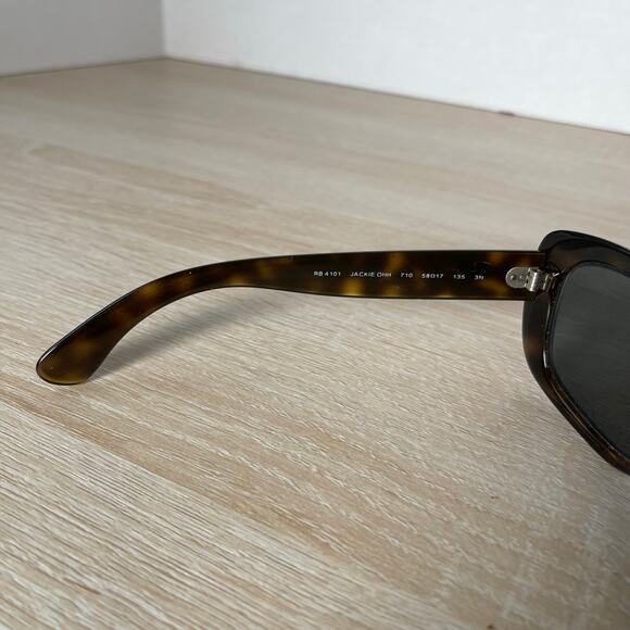 Ray-Ban JACKIE OHH RB4101 710 Cat Eye Tortoise Italy FRAMES ONLY 58-17-135 - Picture 4 of 8